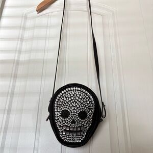 Black Skull Studded Crossbody Bag